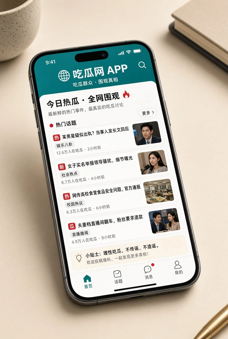 吃瓜网APP内容导览配图